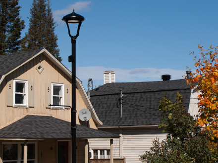 Paseo luminaires on Valiquette street in Saint-Adèle